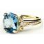 10K, 14K or 18K Gold Ladies Ring, Swiss Blue Topaz, R136