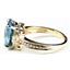 10K, 14K or 18K Gold Ladies Ring, Swiss Blue Topaz, R136
