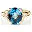 10K, 14K or 18K Gold Ladies Ring, Swiss Blue Topaz, R136