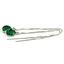 925 Sterling Silver Threader Earrings, Russian Nanocrystal Emerald, SE005