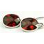 925 Sterling Silver Threader Earrings, Mozambique Garnet, SE005