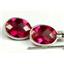 925 Sterling Silver Threader Earrings, Created Ruby, SE005