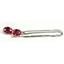 925 Sterling Silver Threader Earrings, Created Ruby, SE005