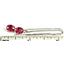 925 Sterling Silver Threader Earrings, Created Ruby, SE005