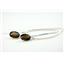 925 Sterling Silver Threader Earrings, Smoky Quartz, SE005