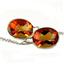 925 Sterling Silver Threader Earrings, Twilight Fire Topaz, SE005
