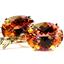 14k Gold Leverback Earrings, Twilight Fire Topaz, E407