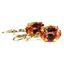 14k Gold Leverback Earrings, Twilight Fire Topaz, E407