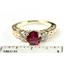 10K, 14K or 18K Gold Ladies Ring, Created Ruby w/ Accents, R254
