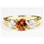 10K, 14K or 18K Gold Ladies Ring, Twilight Fire Topaz w/ Accents, R254