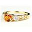 10K, 14K or 18K Gold Ladies Ring, Twilight Fire Topaz w/ Accents, R254