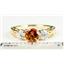 10K, 14K or 18K Gold Ladies Ring, Twilight Fire Topaz w/ Accents, R254