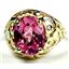 10K, 14K or 18K Gold Ladies Ring, Created Pink Sapphire, R004
