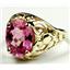 10K, 14K or 18K Gold Ladies Ring, Created Pink Sapphire, R004
