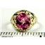 10K, 14K or 18K Gold Ladies Ring, Created Pink Sapphire, R004