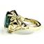 10K, 14K or 18K Gold Ladies Ring, Concave Cut London Blue Topaz, R004