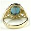 10K, 14K or 18K Gold Ladies Ring, Concave Cut London Blue Topaz, R004