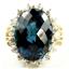 10K, 14K or 18K Gold Ladies Ring, London Blue Topaz, R270