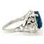 Sterling Silver Ladies Ring, Created Blue/Green Opal, SR004