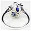 Sterling Silver Ladies Ring, Created Blue Sapphire, SR016