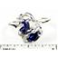 Sterling Silver Ladies Ring, Created Blue Sapphire, SR016