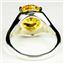 SR057, Golden Yellow CZ, 925 Sterling Silver Ring