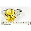SR057, Golden Yellow CZ, 925 Sterling Silver Ring