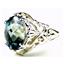 925 Sterling Silver Ladies Filigree Ring, Neptune Garden Topaz, SR114