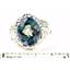 925 Sterling Silver Ladies Filigree Ring, Neptune Garden Topaz, SR114
