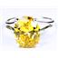 Golden Yellow CZ, 925 Sterling Silver Ring, SR132,