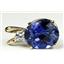 P022, Created Blue Sapphire 14K Gold Pendant