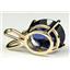 P022, Created Blue Sapphire 14K Gold Pendant