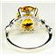 Golden Yellow CZ, 925 Sterling Silver Ring, SR154