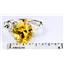 Golden Yellow CZ, 925 Sterling Silver Ring, SR154