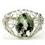 SR162, Green Amethyst, 925 Sterling Silver Ring