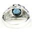 925 Sterling Silver Men's Nugget Ring, London Blue Topaz, SR168