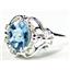 SR169, Swiss Blue Topaz, 925 Sterling Silver Ring