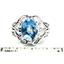 SR169, Swiss Blue Topaz, 925 Sterling Silver Ring