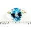 10K, 14K or 18K Gold Ladies Ring, Swiss Blue Topaz, R055