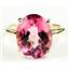 10K, 14K or 18K Gold Ladies Ring, Pure Pink Topaz, R055