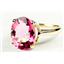 10K, 14K or 18K Gold Ladies Ring, Pure Pink Topaz, R055
