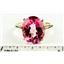 10K, 14K or 18K Gold Ladies Ring, Pure Pink Topaz, R055