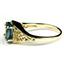 10K, 14K or 18K Gold Ladies Ring, Concave Cut London Blue Topaz, R005