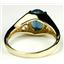 10K, 14K or 18K Gold Ladies Ring, Concave Cut London Blue Topaz, R005