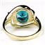 10K, 14K or 18K Gold Ladies Ring, Swiss Blue CZ, R021
