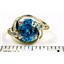 10K, 14K or 18K Gold Ladies Ring, Swiss Blue CZ, R021