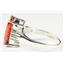 SR201, Padparadsha CZ, 925 Sterling Silver Ring