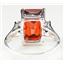 SR201, Padparadsha CZ, 925 Sterling Silver Ring