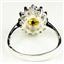 SR235, Golden Yellow CZ, 925 Sterling Silver Ring