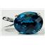 925 Sterling Silver Pendant, London Blue Topaz, SP004
